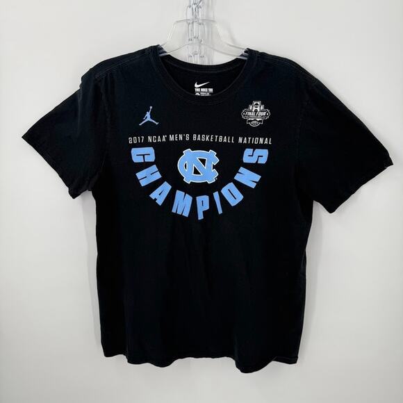 Nike Jordan UNC Tar Heels 2017 NCAA Men’s Basketball Champions Tee XL Black - Picture 1 of 5